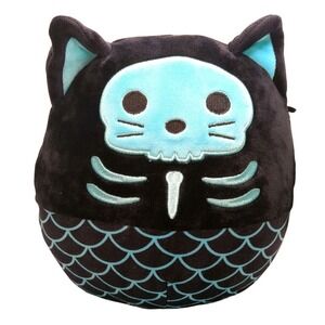 Squishmallows Sheikla Skeleton Mermaid Cat 8" NWT Halloween 2022 Squish Plushie